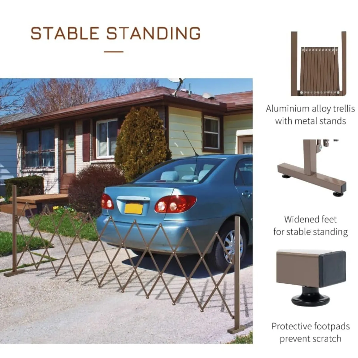 Expanding Trellis Fence Freestanding Movable Fence - Image 2