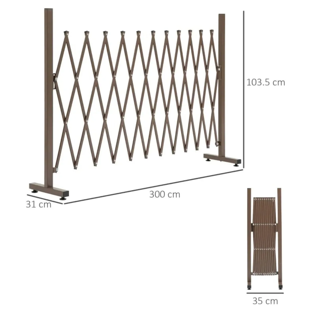 Expanding Trellis Fence Freestanding Movable Fence - Image 3