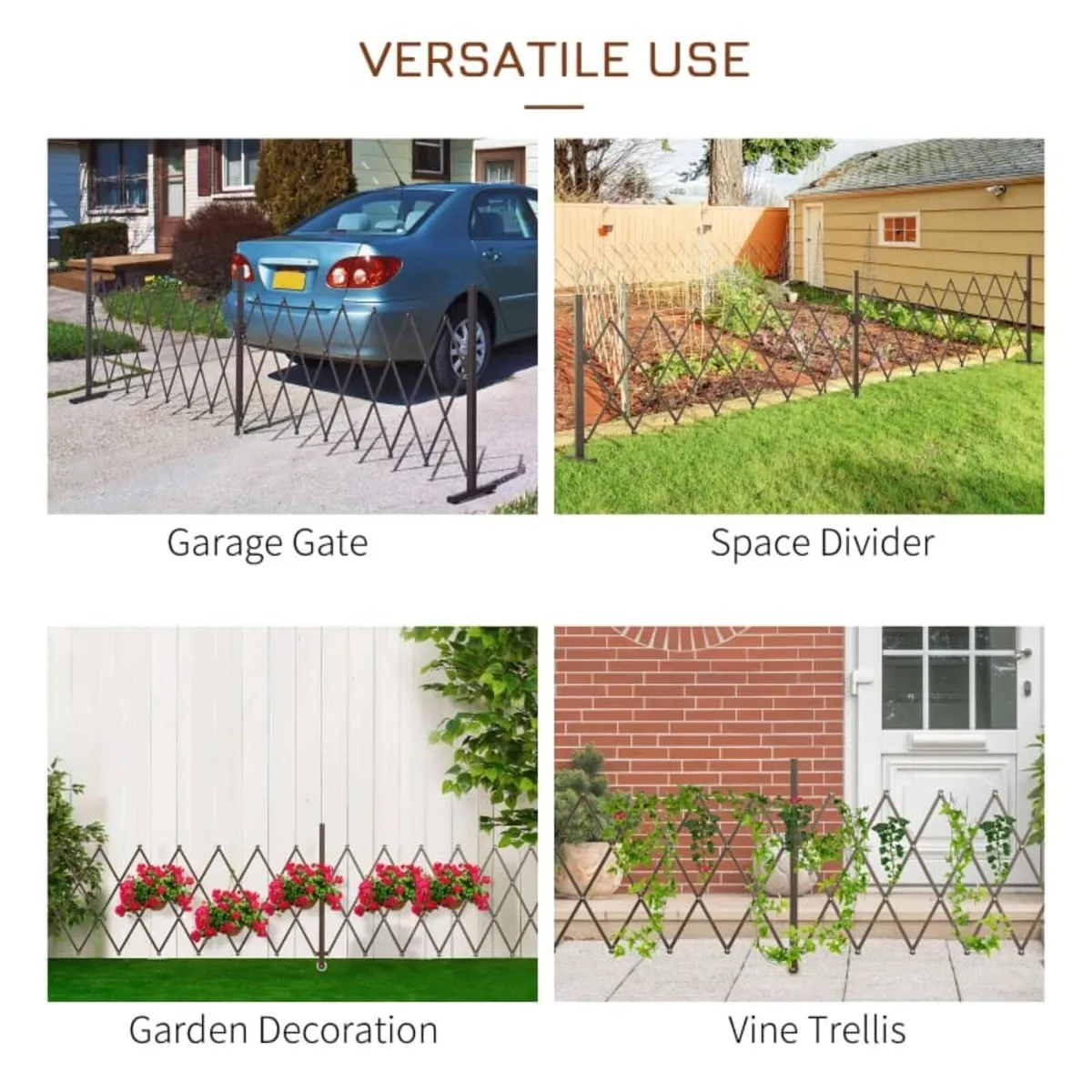 Expanding Trellis Fence Freestanding Movable Fence - Image 2