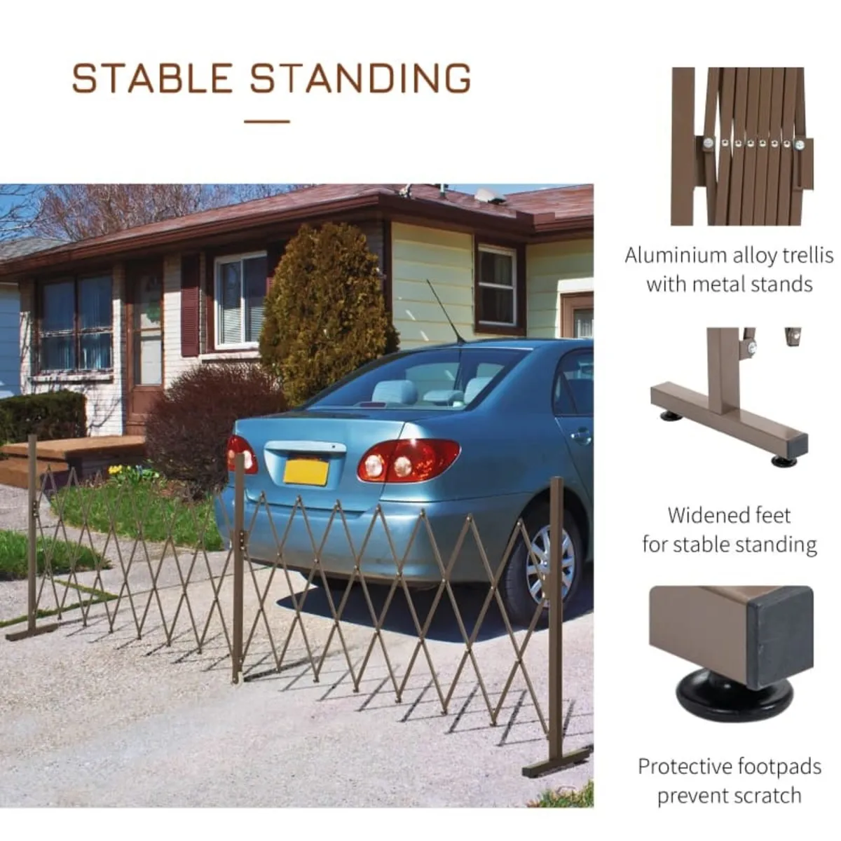 Expanding Trellis Fence Freestanding Movable Fence - Image 3