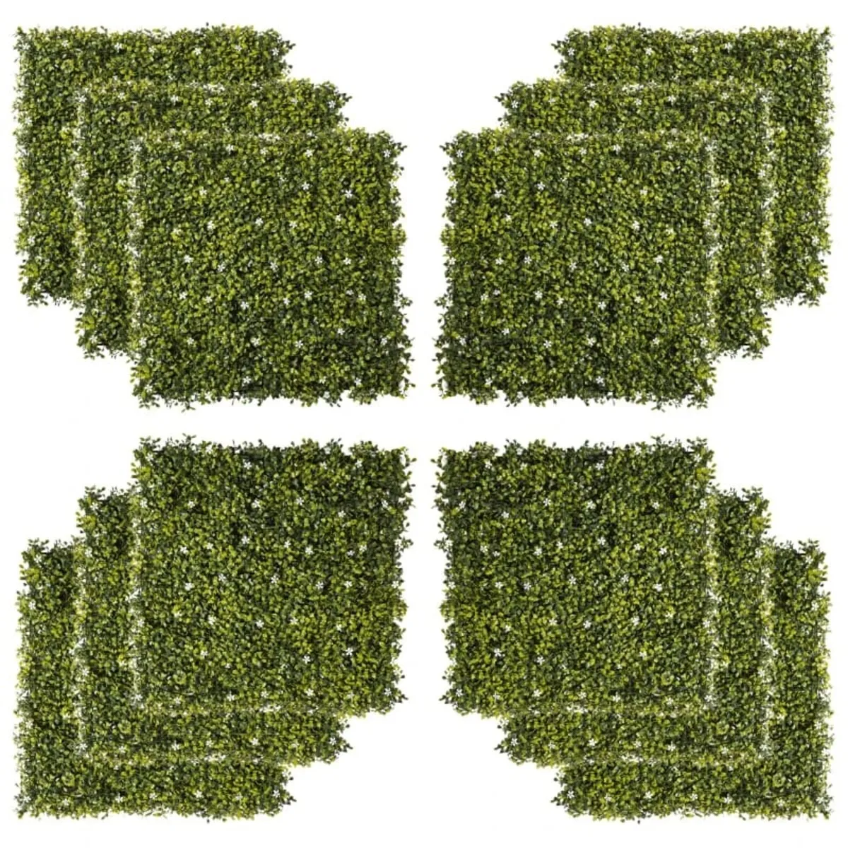 12PCS Artificial Boxwood Wall Panels 50cm x 50cm G - Image 1