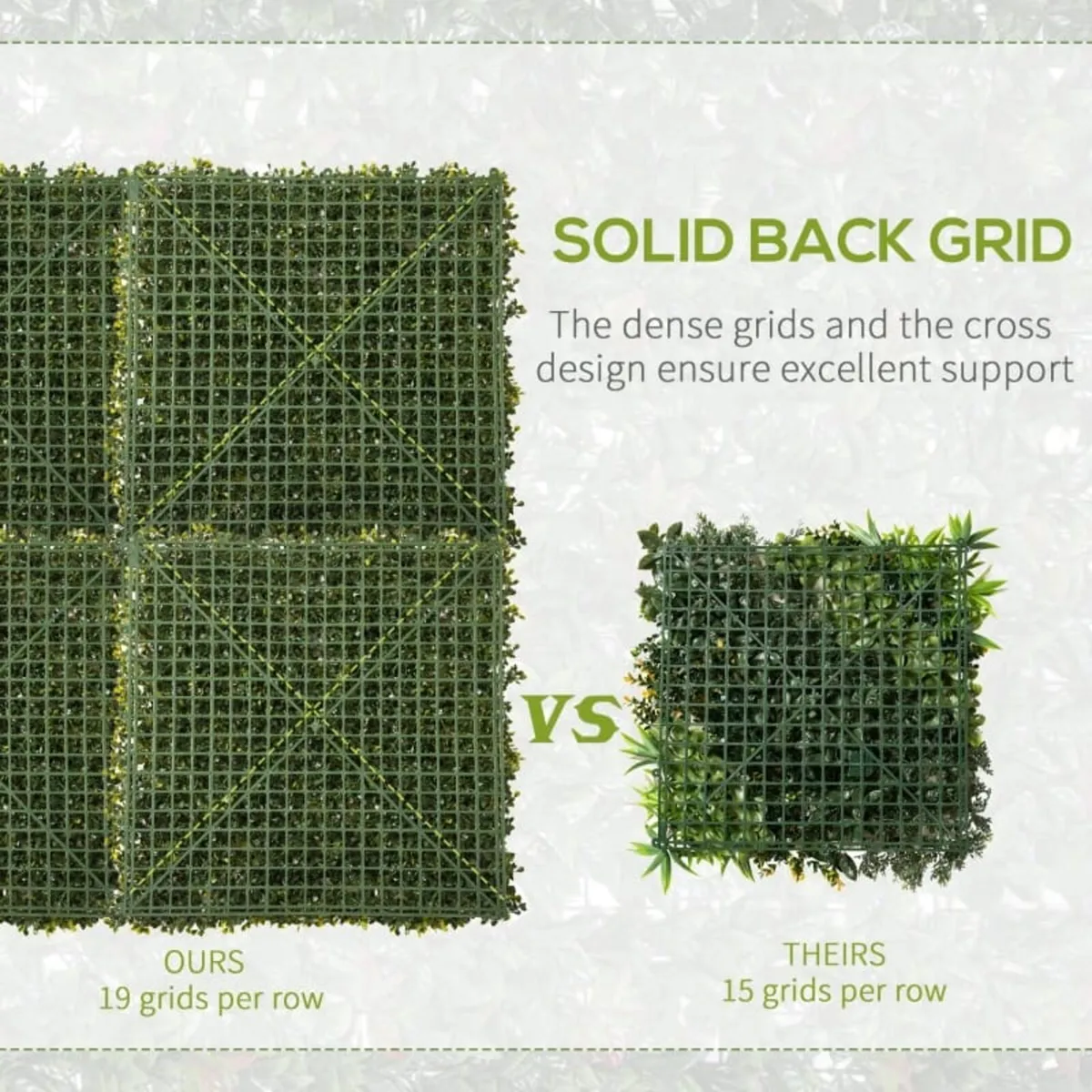 12PCS Artificial Boxwood Wall Panels 50cm x 50cm G - Image 4