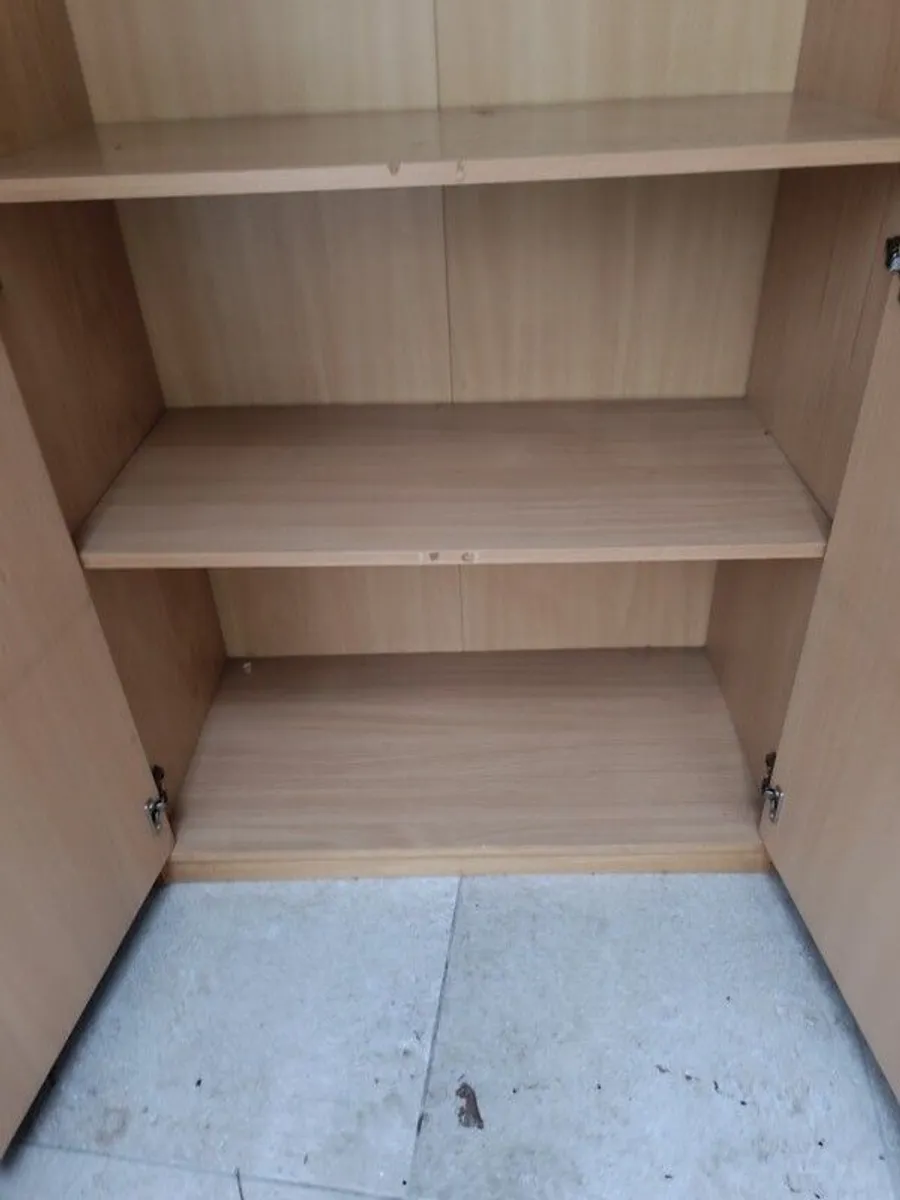 Wooden Display Cabinet with Glass Doors: Originally from Arnotts 190 euro ONO - Image 3