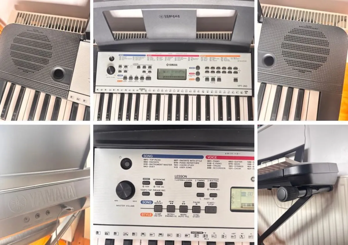 Yamaha YPT-260 Portable Piano Keyboard & Stool - Image 2