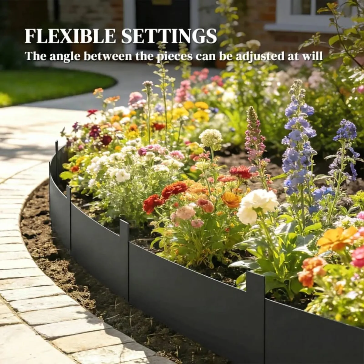 5pcs Garden Fence, Metal Picket Fence Panels, 102x - Image 3