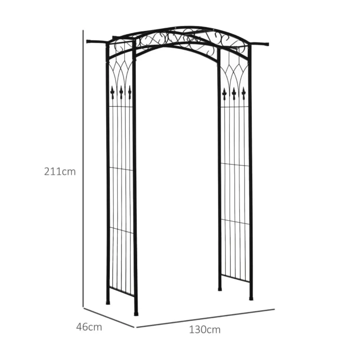 211cm Height Metal Garden Arch Arbor for Wedding D - Image 4