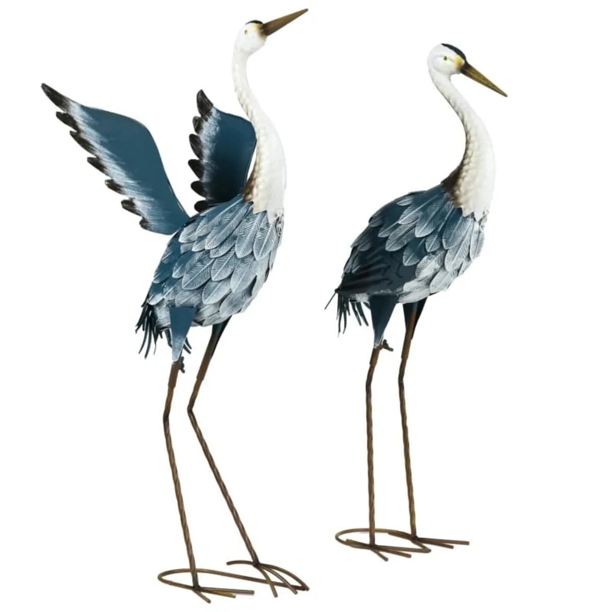 Heron Garden Statues, Standing Garden Ornament, Me - Image 1