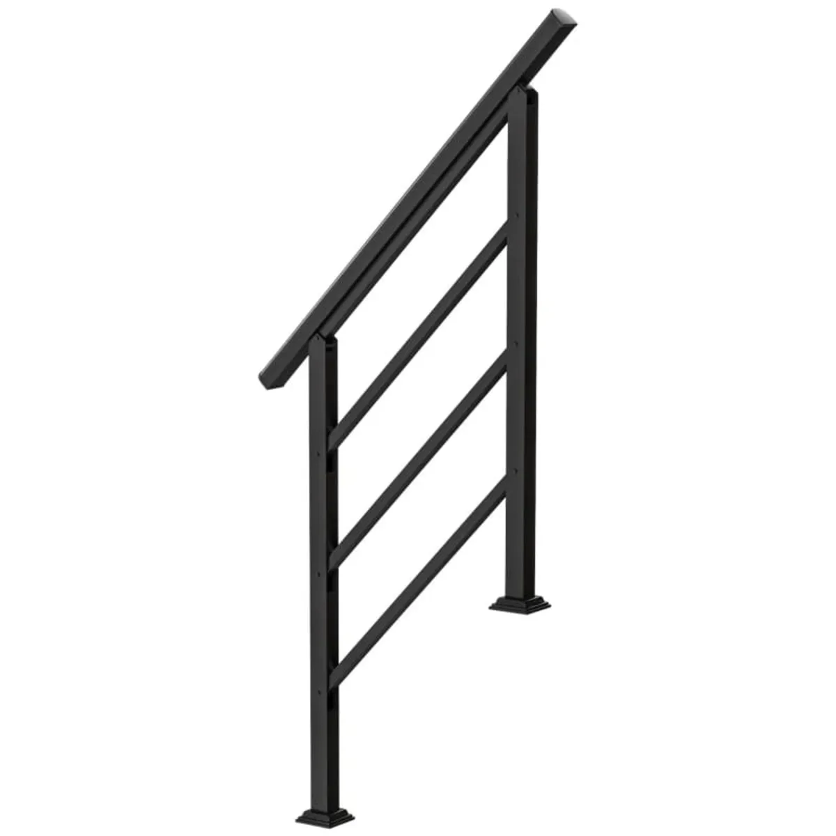 Outdoor Stair Railing for 1 to 3 Steps, Metal Stai - Image 1