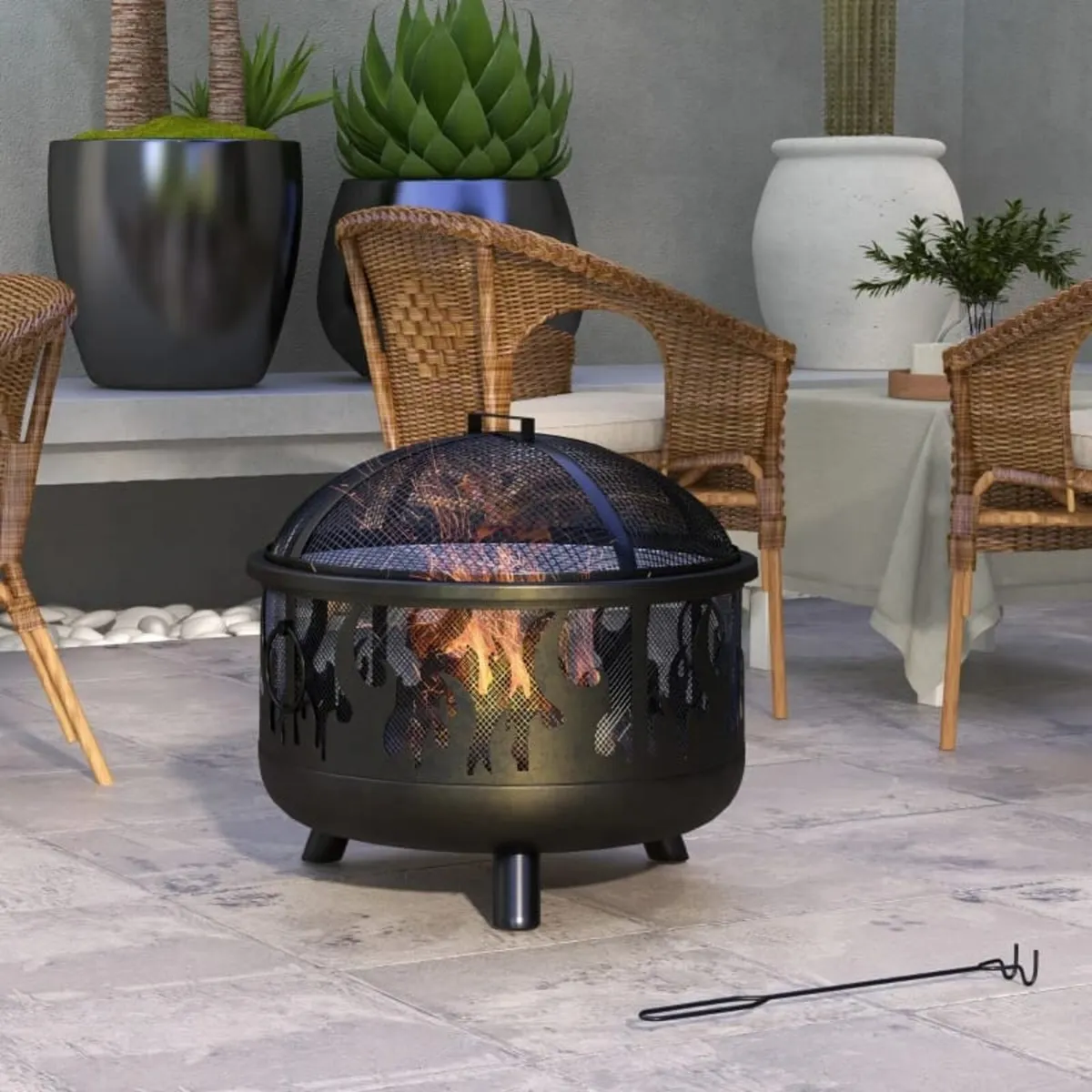 2000 W Electric Infrared Patio Heater with Cover, - Image 1