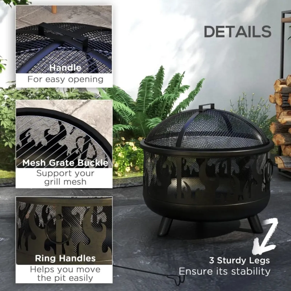 2000 W Electric Infrared Patio Heater with Cover, - Image 4