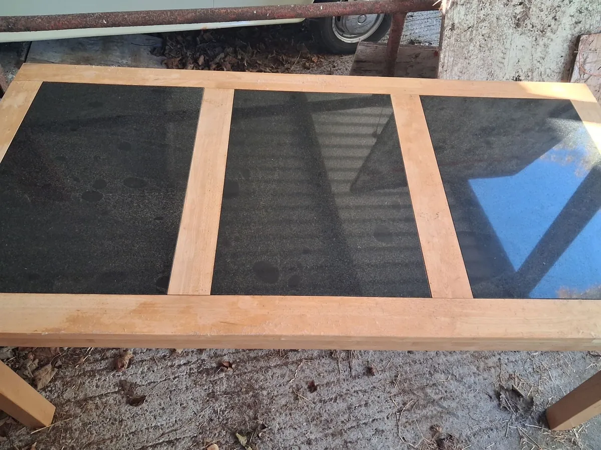 Wooden table and 8 chairs - Image 4