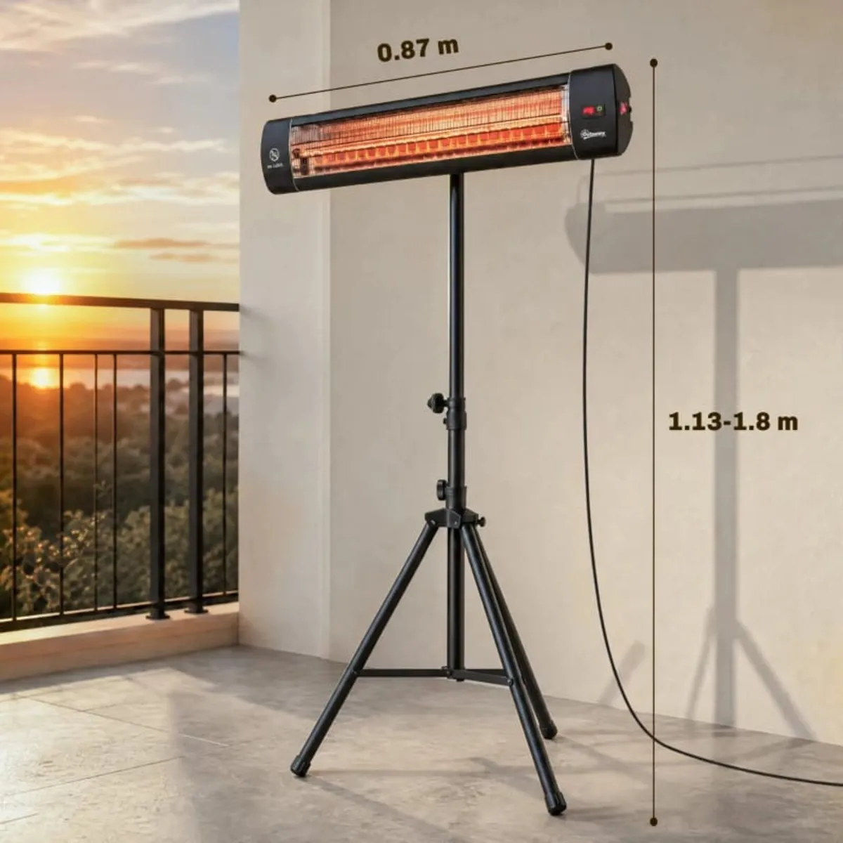 2500 W Electric Infrared Patio Heater, IP65 Outdoo - Image 2