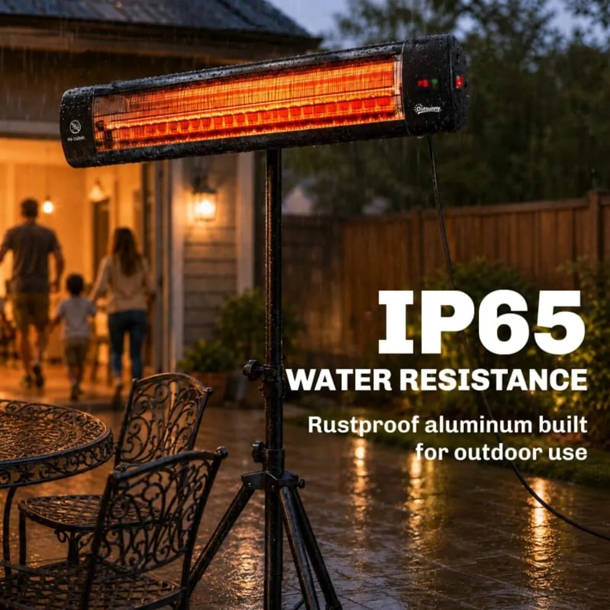 2500 W Electric Infrared Patio Heater, IP65 Outdoo - Image 3
