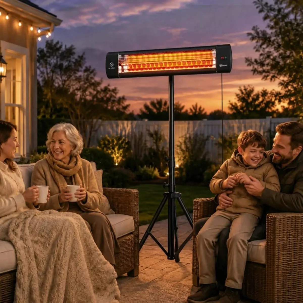2500 W Electric Infrared Patio Heater, IP65 Outdoo - Image 4