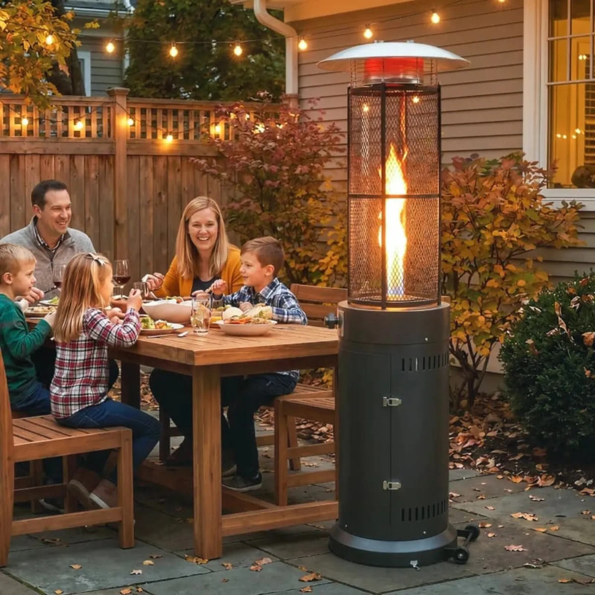 11 KW Freestanding Gas Patio Heater, Adjustable Ou - Image 2