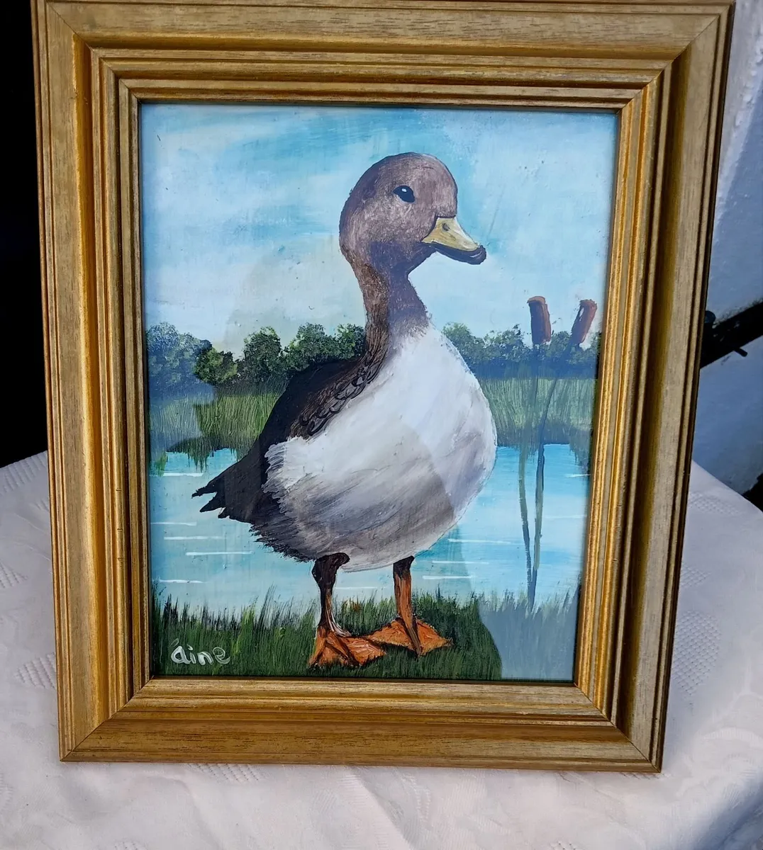 Original Painting  The Young Duck