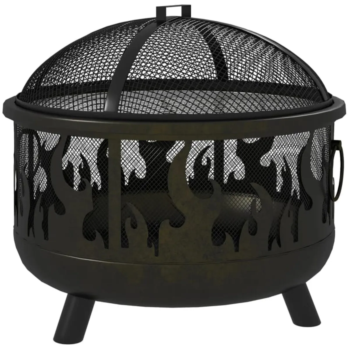 Steel Fire Pit BBQ, with Poker - Black

Features: - Image 2