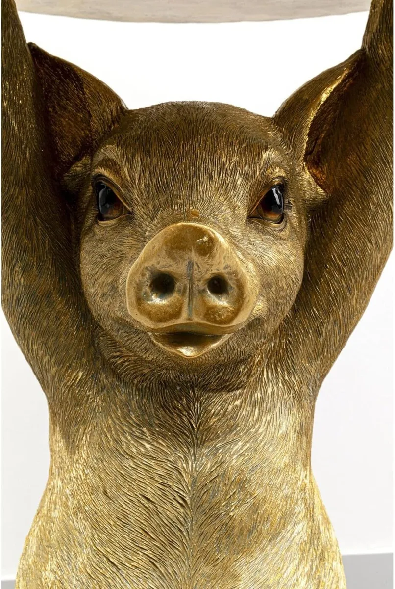 Side Table Animal Pig 34CM Diameter Modern Motif - Image 3