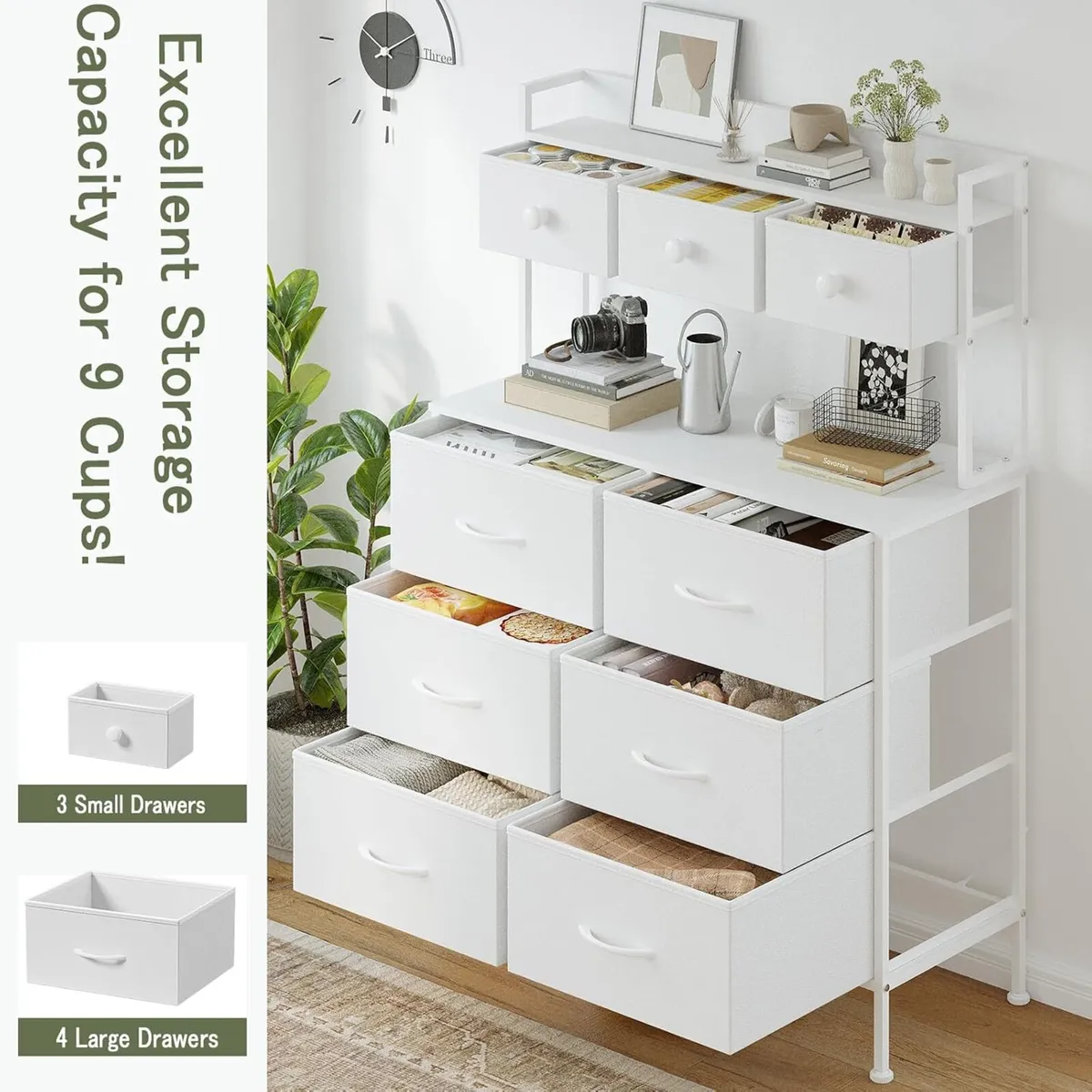 Tall Chest of 9 Drawers 3 Tiers Display - Image 4