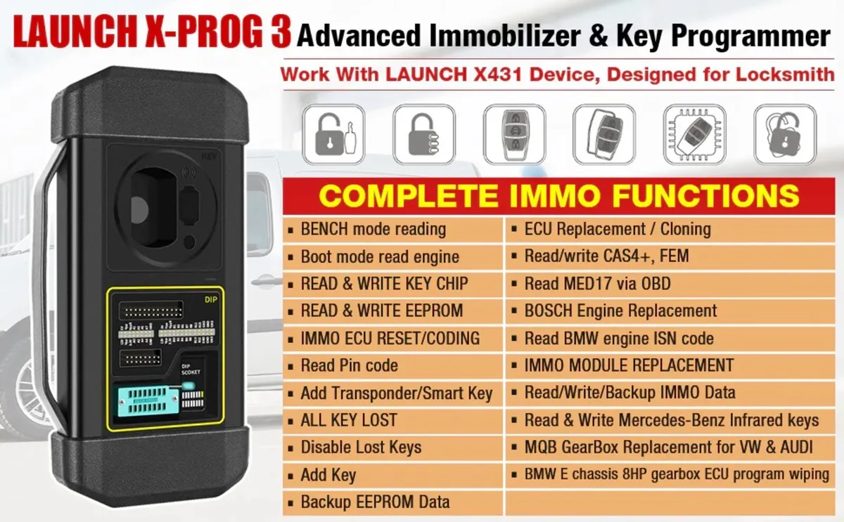 Launch X-PROG3 Key and Immobilizer Programmer IMMO - Image 4