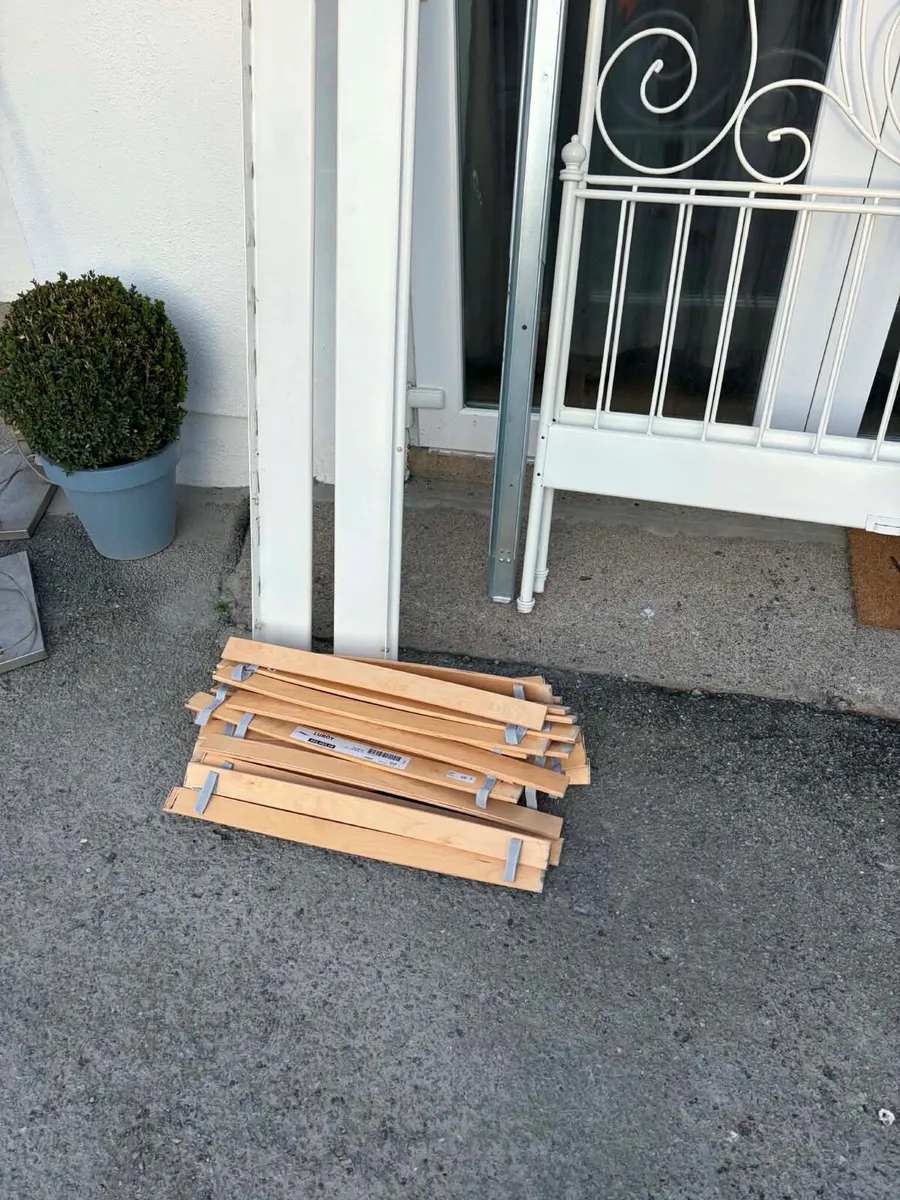 white double bed frame 4,6 ft (double) - Image 4