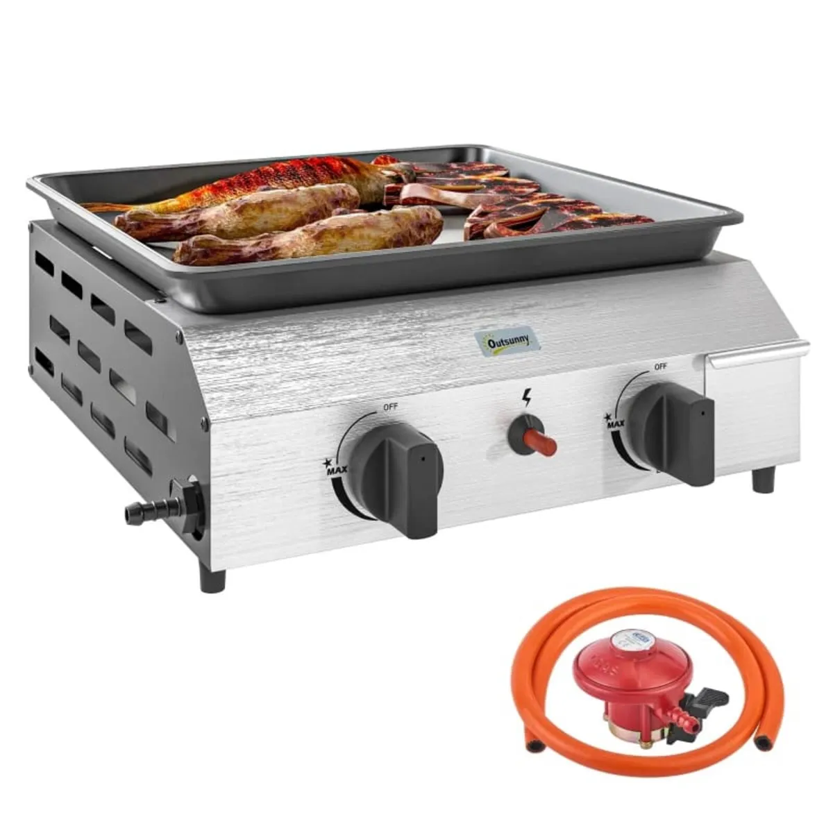 Two Burner Portable Gas Grill

Features:
Two 2.4kW - Image 1