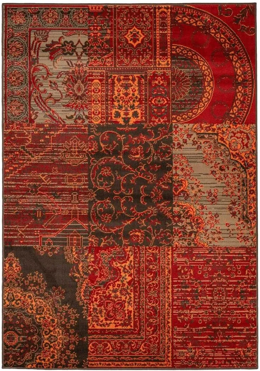 Classic Paisley Print Area Rug Traditional Floral - Image 2