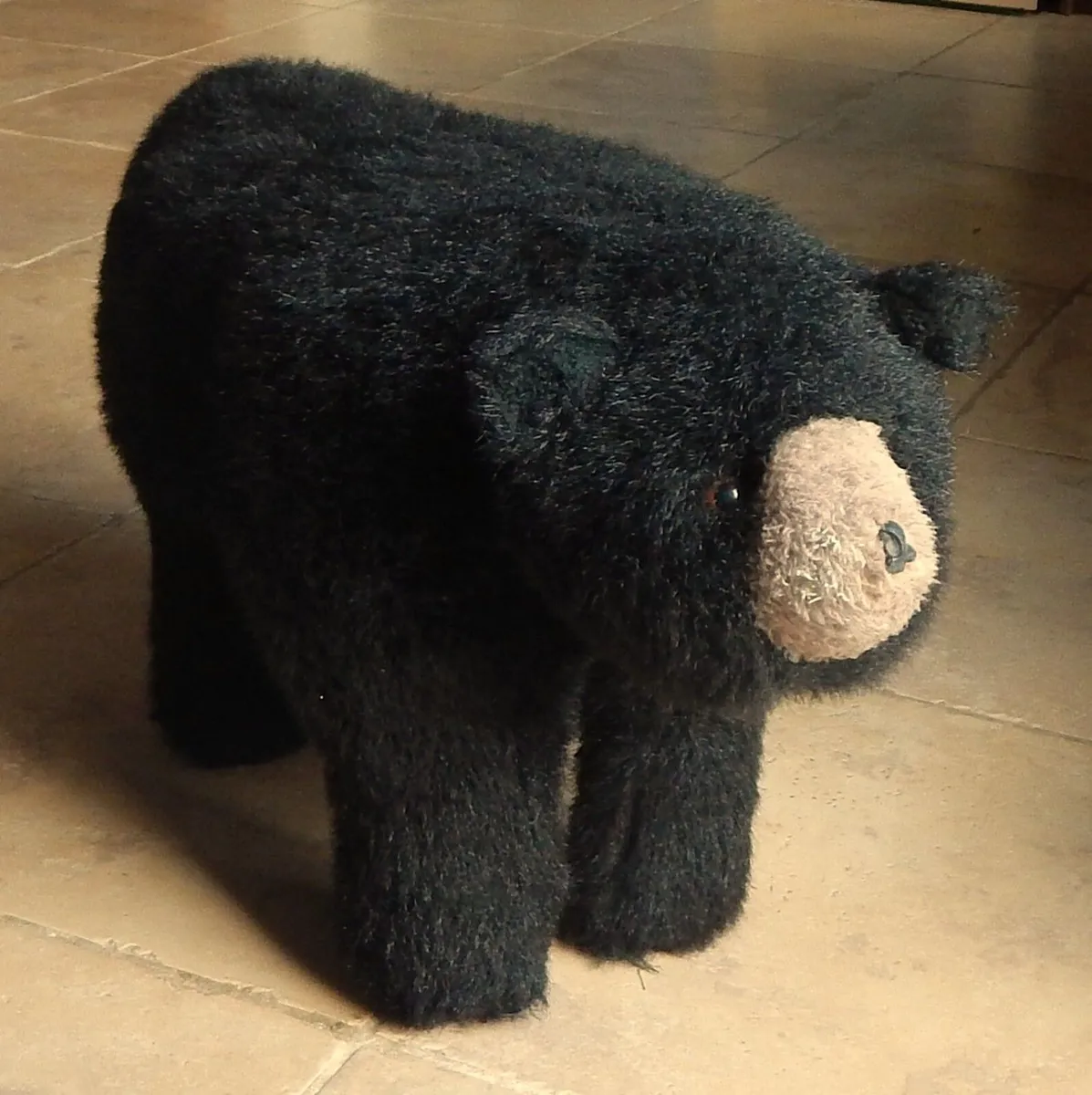 Vintage Black Bear Footstool - Image 1