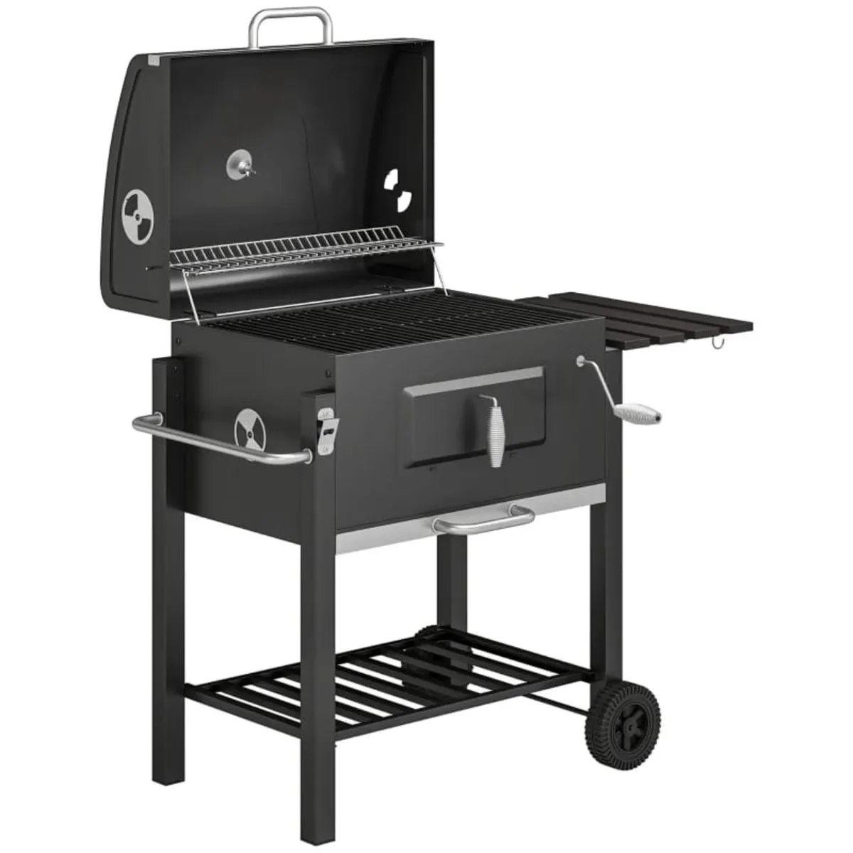 Charcoal Grill, with Height-Adjustable Coal Pan - - Image 1