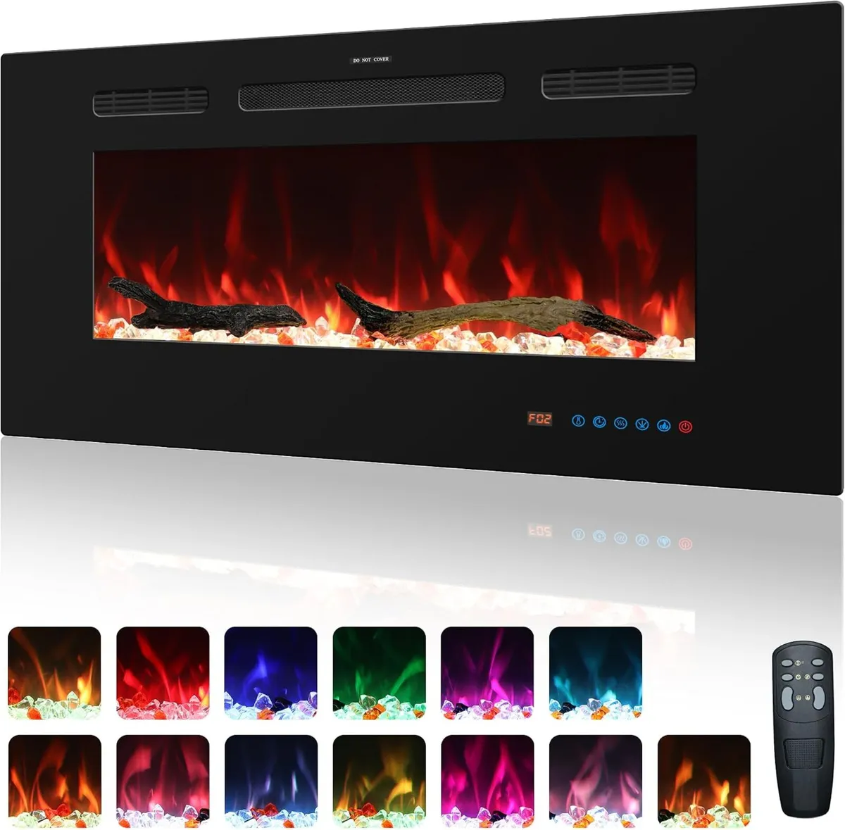 84CM Electric Fireplace Recessed and Wall Mounted - Image 1