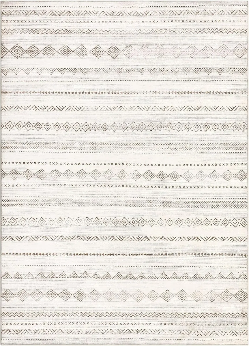 Moroccan Area Rug Washable Camel for Living Room - Image 4