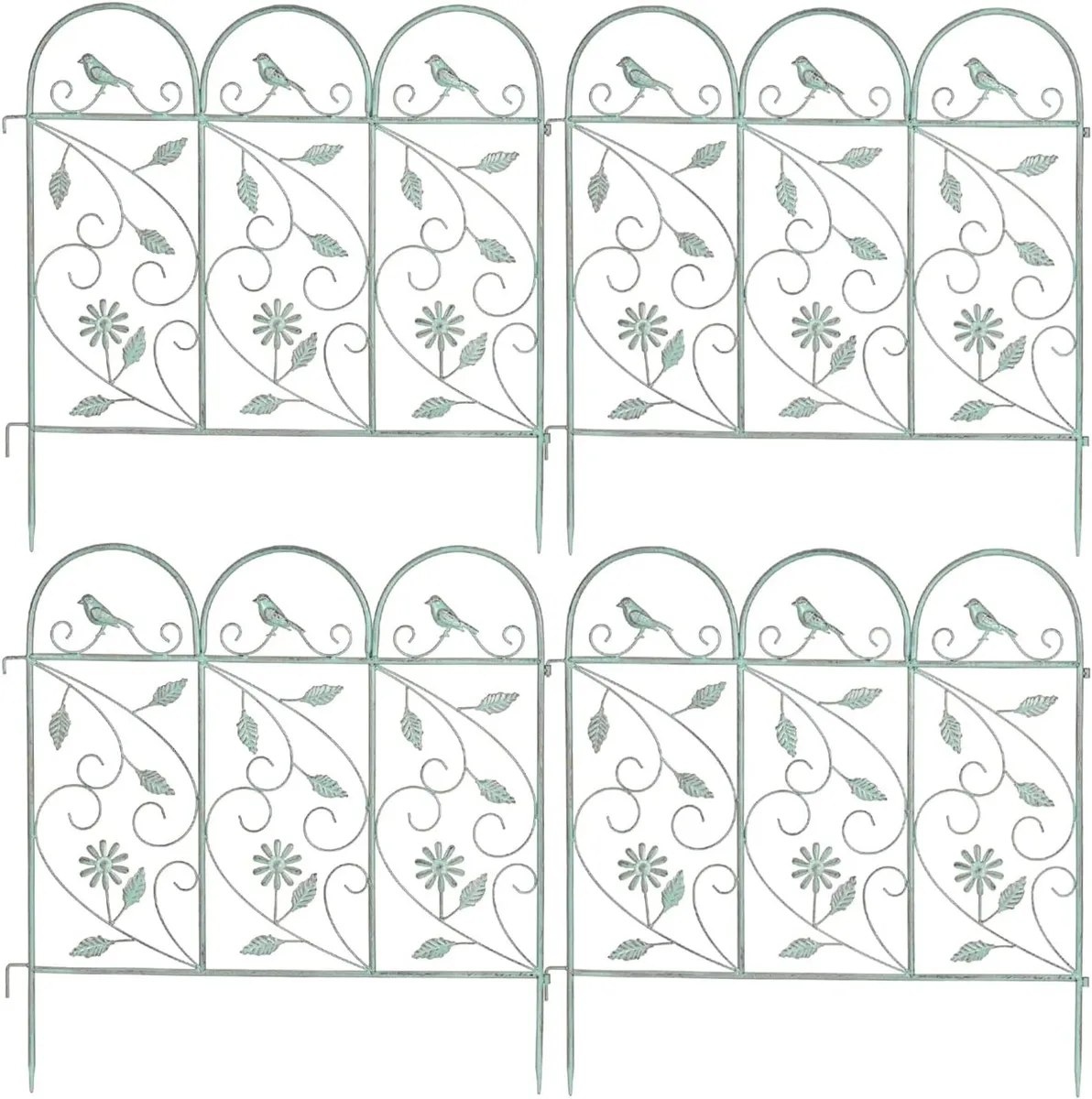 Garden Picket Fence Rustic Style (4 Pack) - Image 2