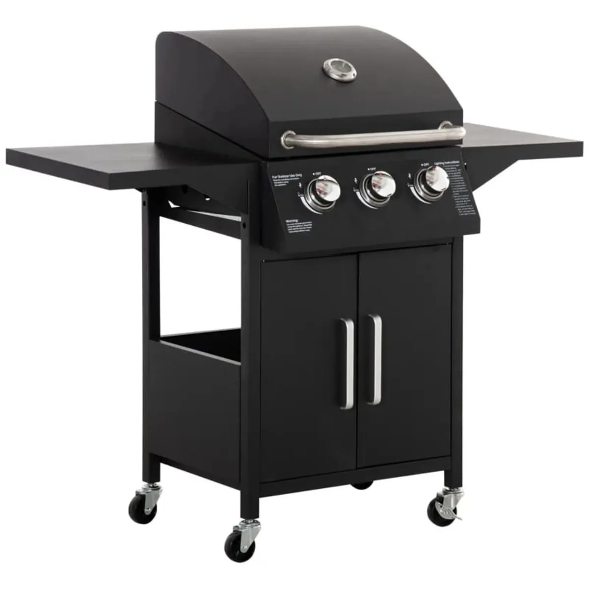 3 Burner Gas BBQ Grill Outdoor Portable Barbecue T - Image 1