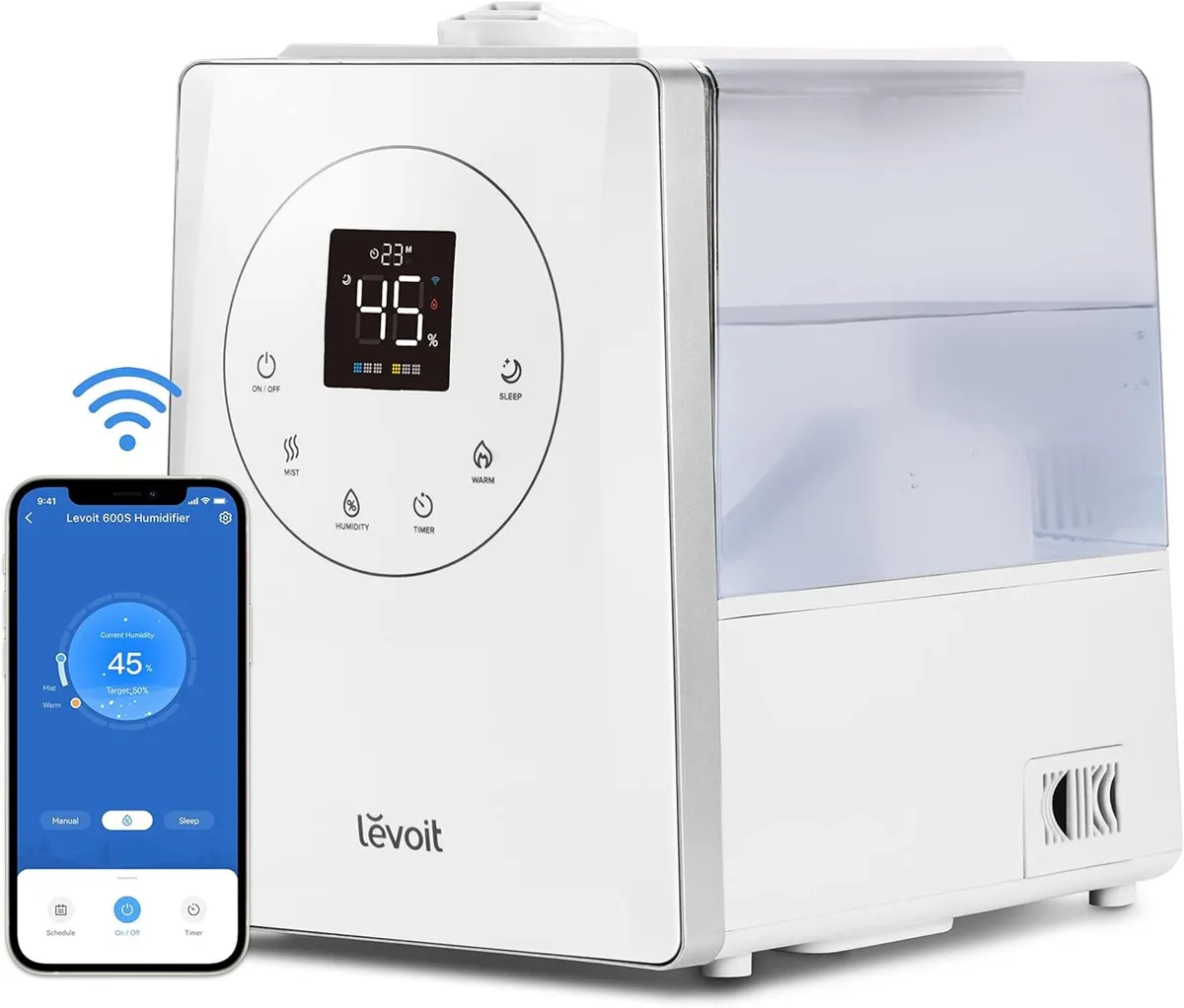 Smart Warm Cool Mist Humidifier 6L Top Fill - Image 1