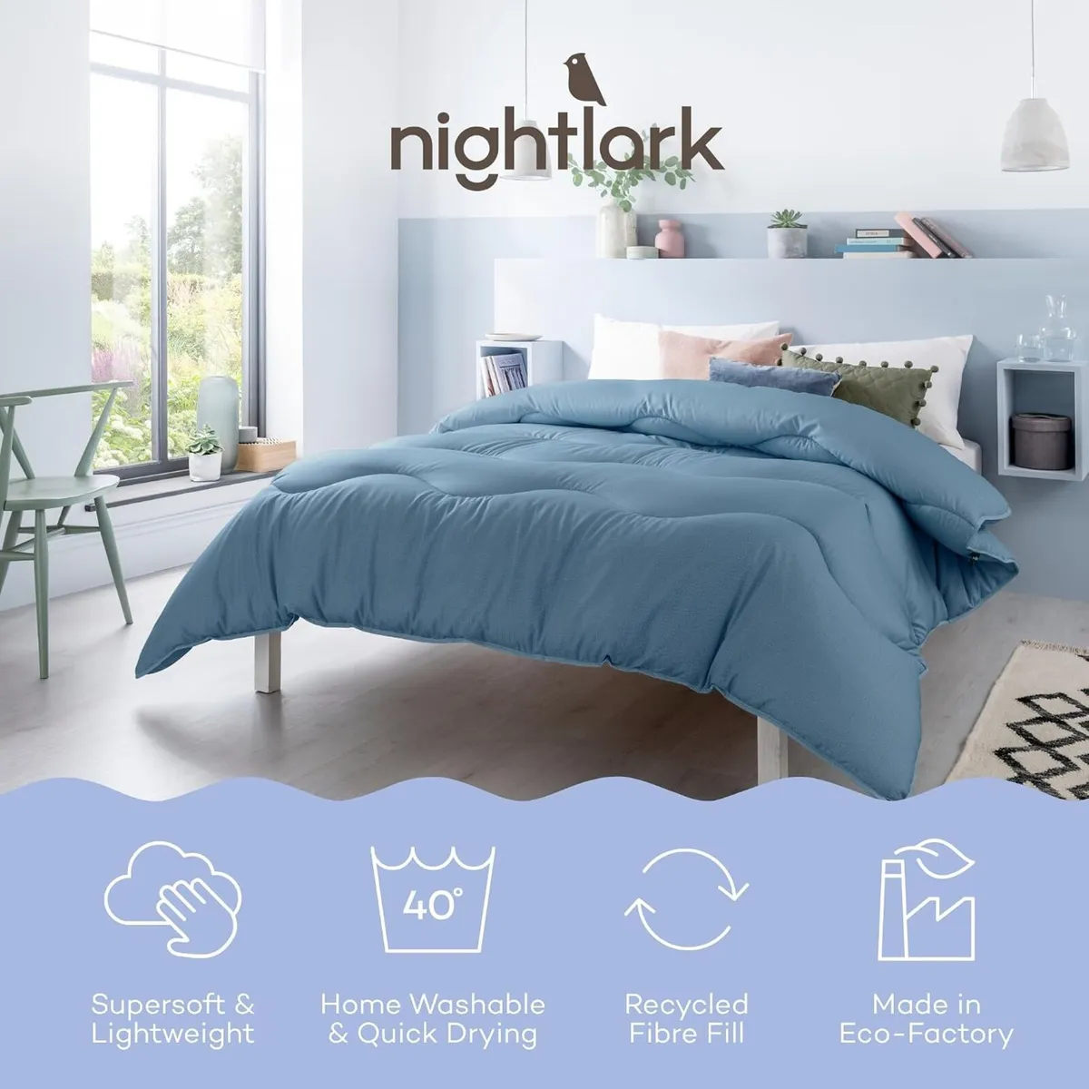 Duvet 10.5 Tog Linen Twilight Single - Image 2