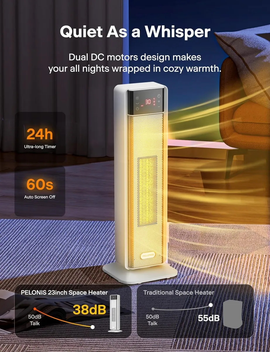 Electric Heater 2000W Energy Efficient Silent - Image 4