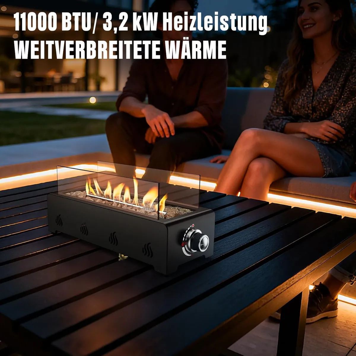 Tabletop Gas Fire Pit Portable Patio - Image 4