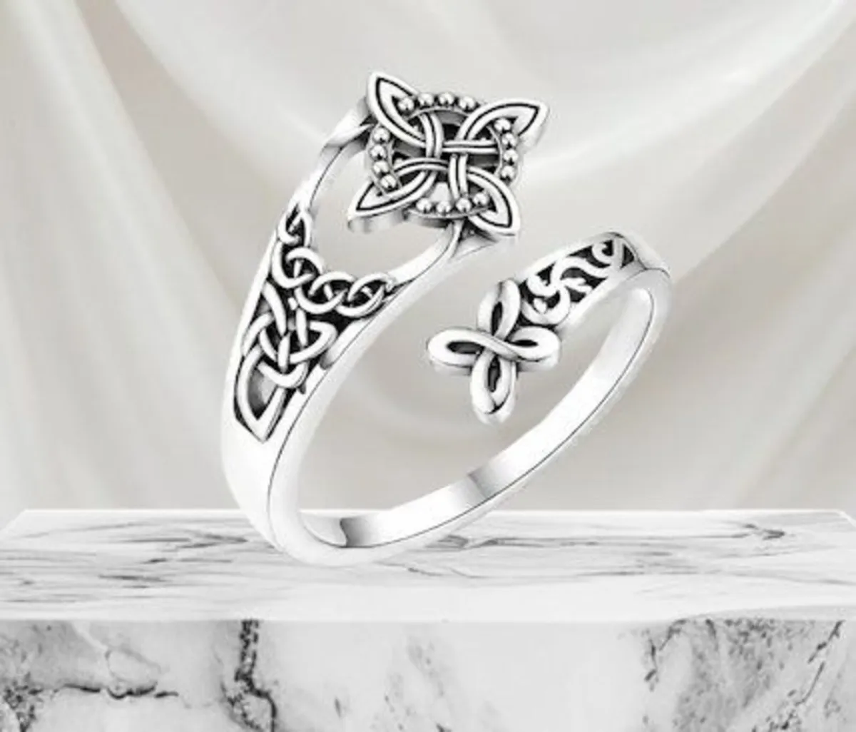 Hallmarked Silver Unisex Celtic 'Cult' Ring - Image 4