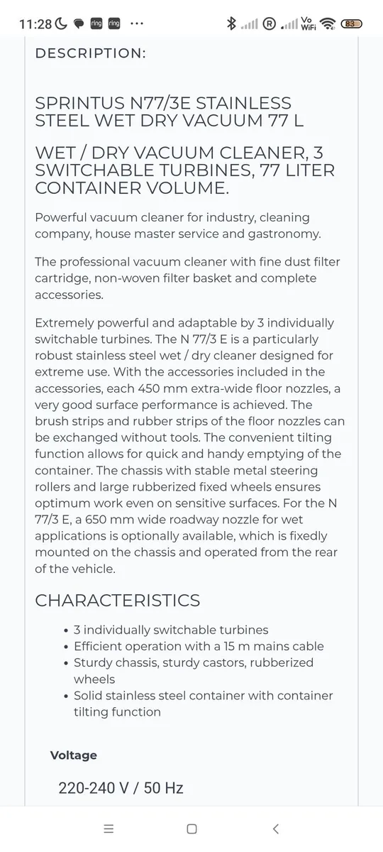 Vacuum cleaner and Grinding machine - Image 3