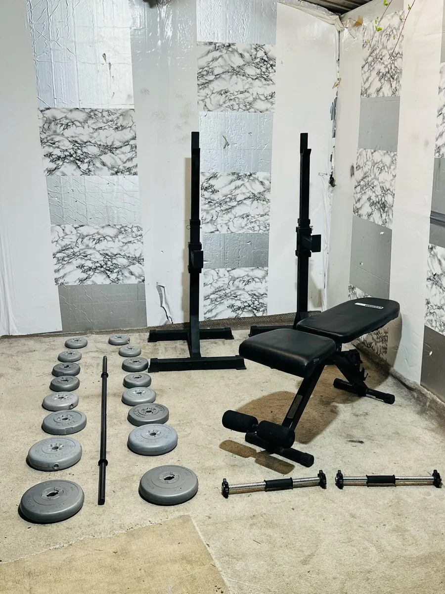RACK STANDS WEIGHTS BARBELL DUMBBELLS - Image 1