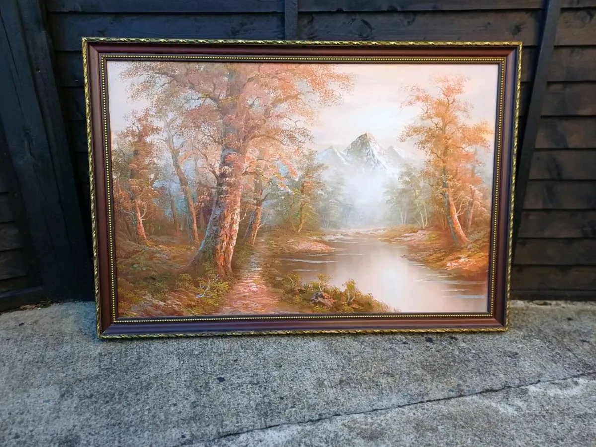 Vintage Roger Brown Oil On Canvas Painting - Image 1