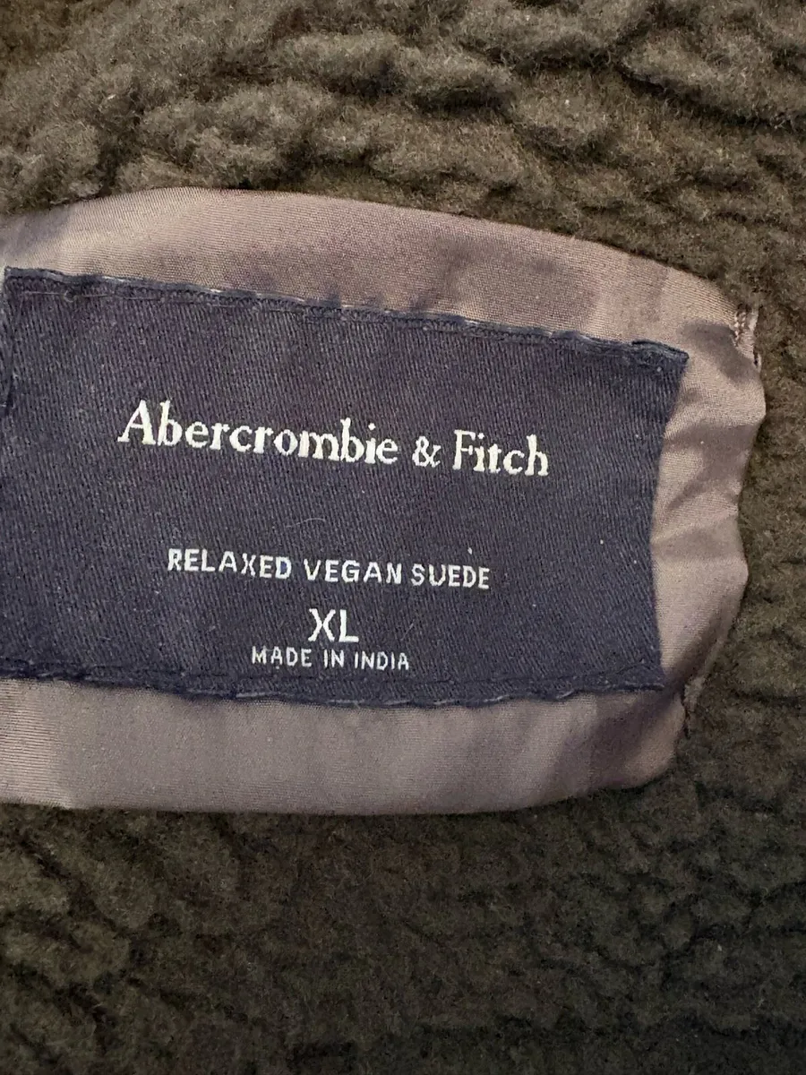 Abercrombie & Fitch Relaxed Vegan Suede Jacket XL - Image 3