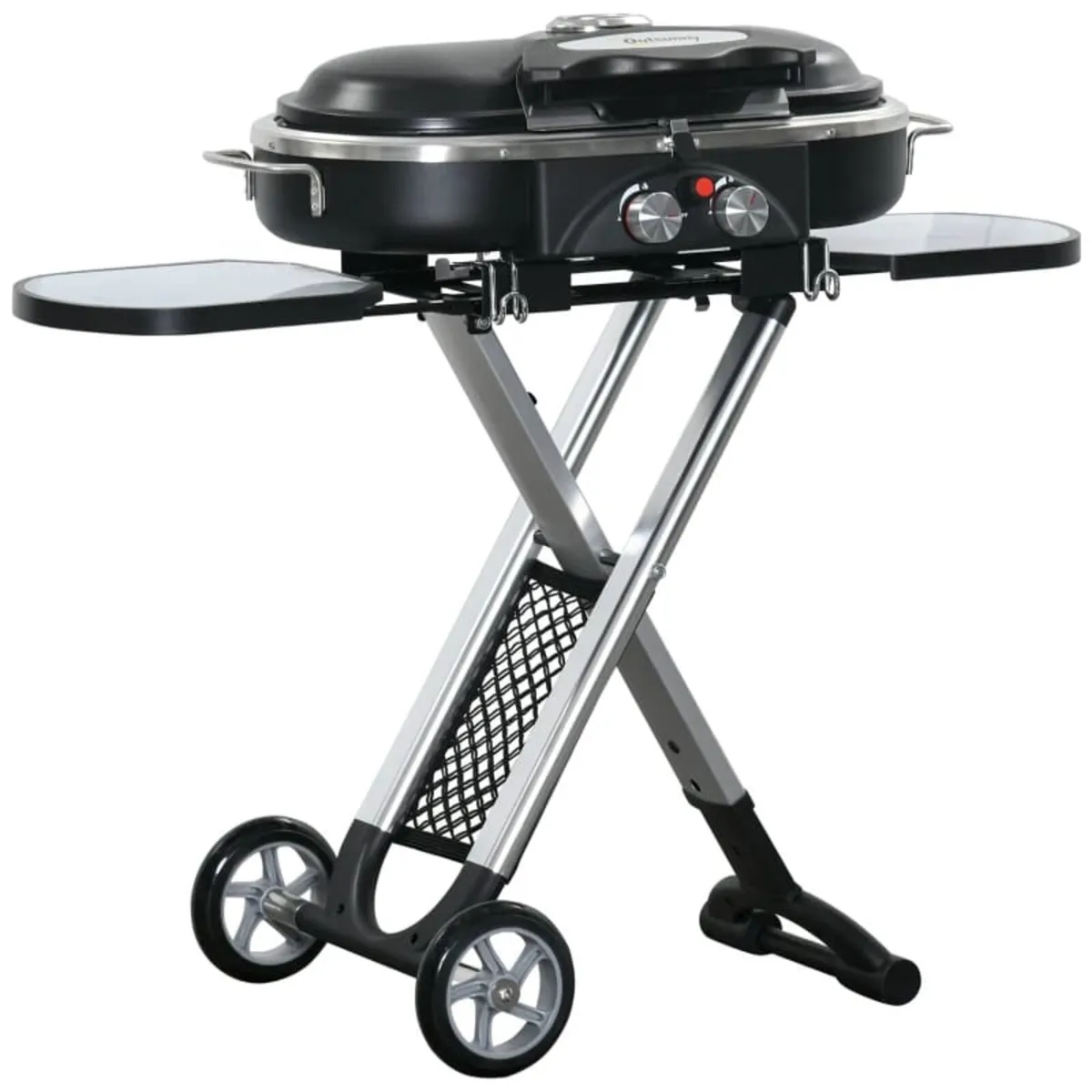 Foldable Gas BBQ Grill 2 Burner Garden Barbecue Tr - Image 1