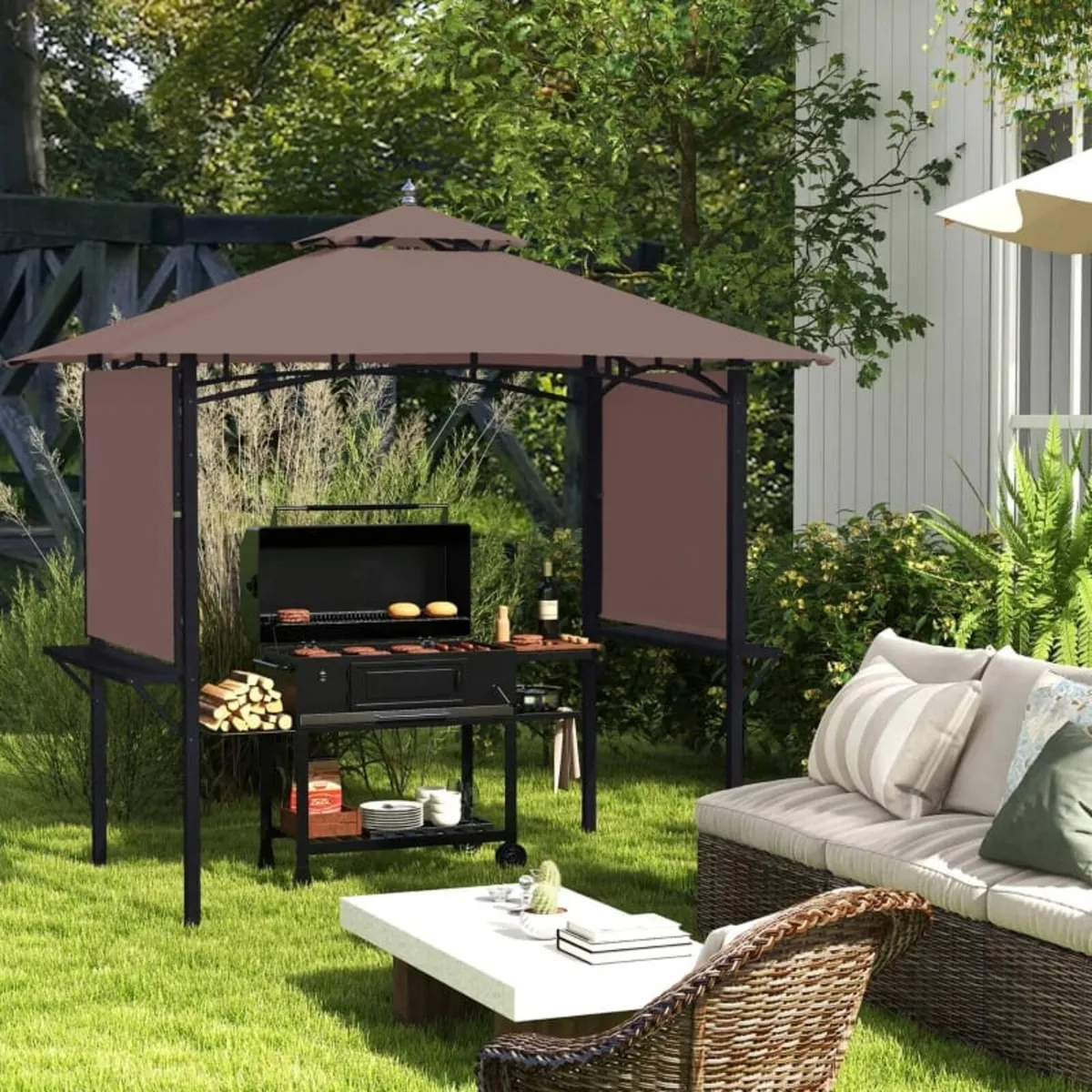 2.5 x 1.5m BBQ Tent Camping Picnic Gazebo Marquee - Image 2