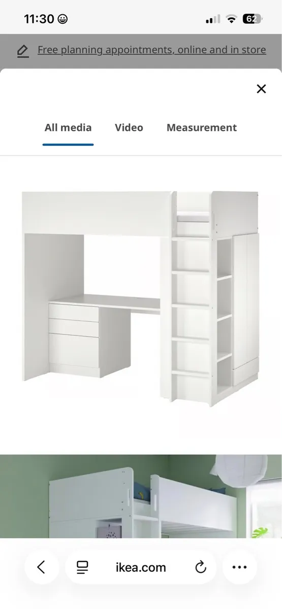 Bunk bed with desk - Image 1