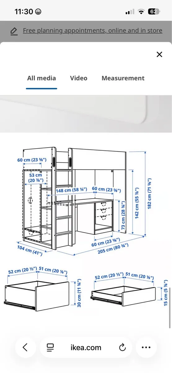 Bunk bed with desk - Image 2
