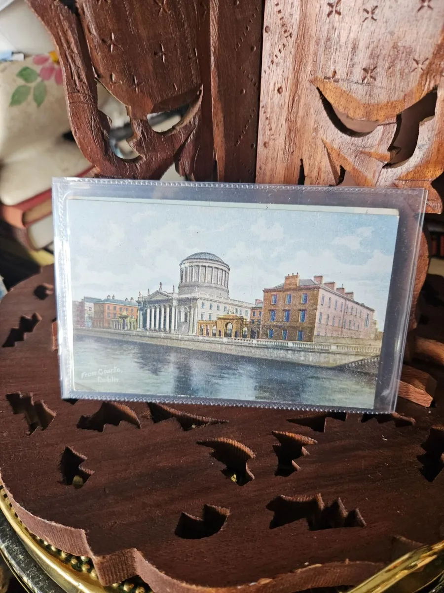 Vintage Postcard Four Courts Dublin - Image 1