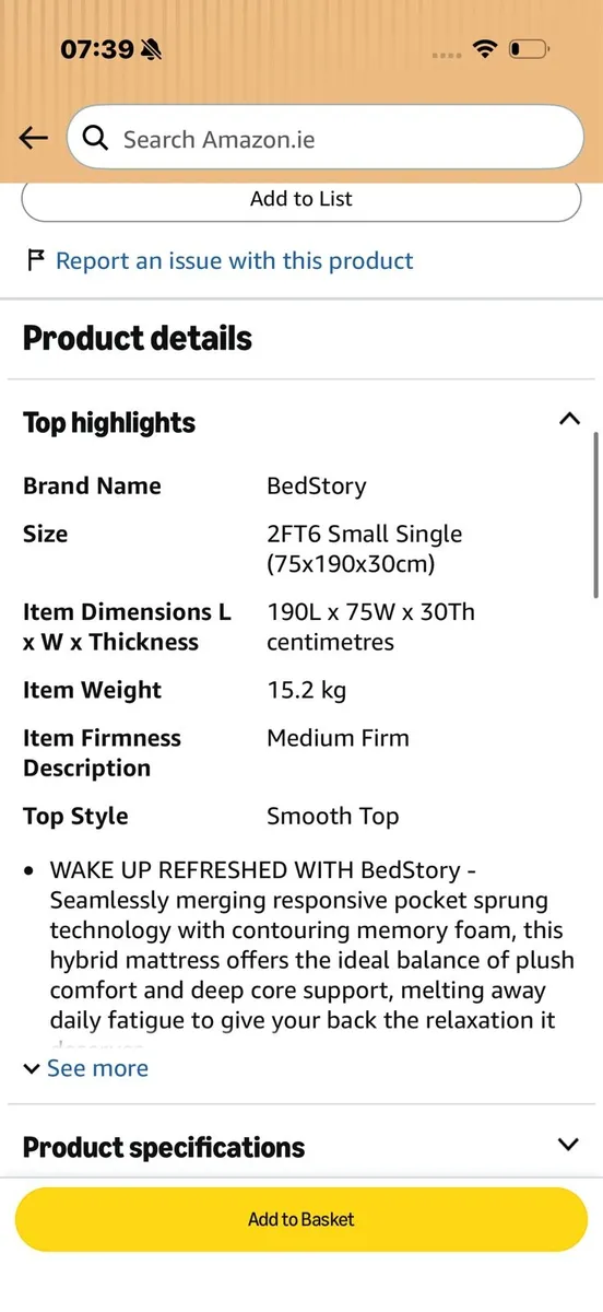 Single mattress brand new - Image 2