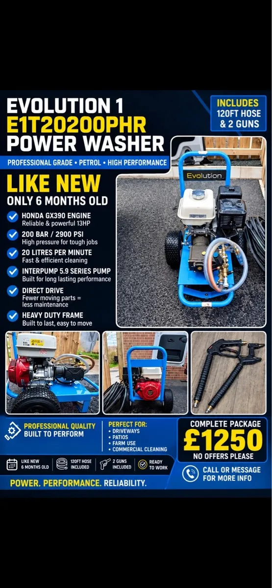 LIKE NEW HONDA POWER WASHER - Image 1
