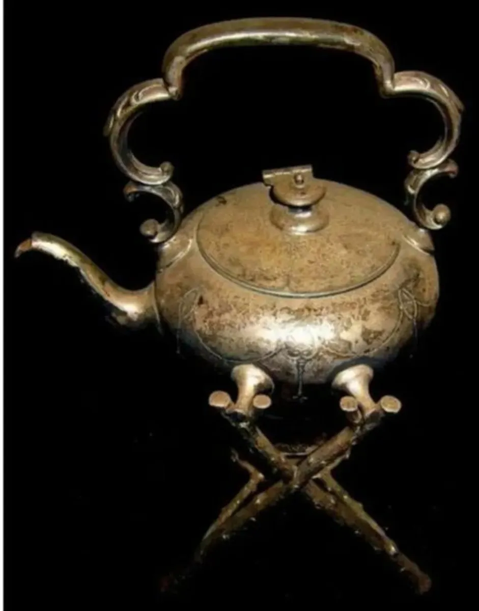 Antique Victorian Silver Spirit Kettle/Twig Stand - Image 1